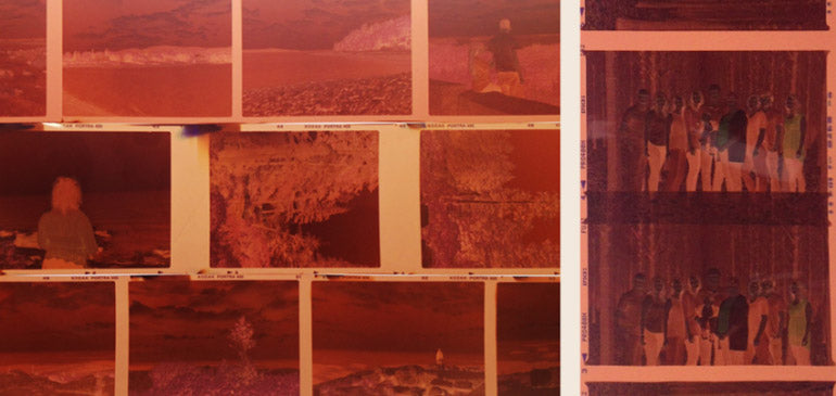 An example of camera advancement malfunction on negatives